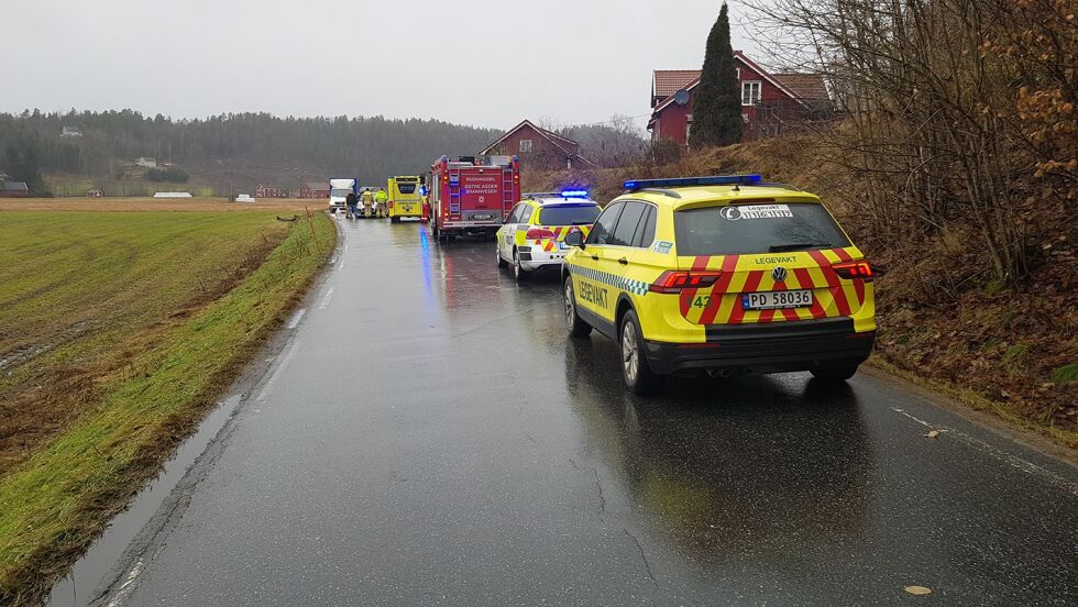 STOPP: Ulykken fant sted mellom Hurv-krysset og Blakstad stasjon. FOTO: TIPSER