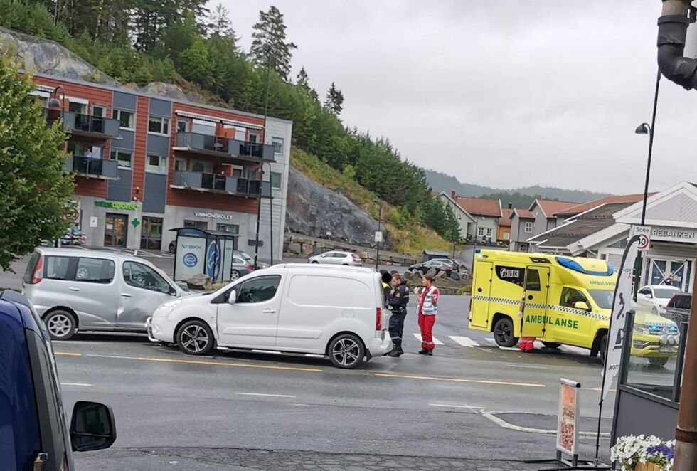 FEIL: Den sølvfargede varebilen stod i motgående kjørefelt da ulykken fant sted. FOTO: TIPSER