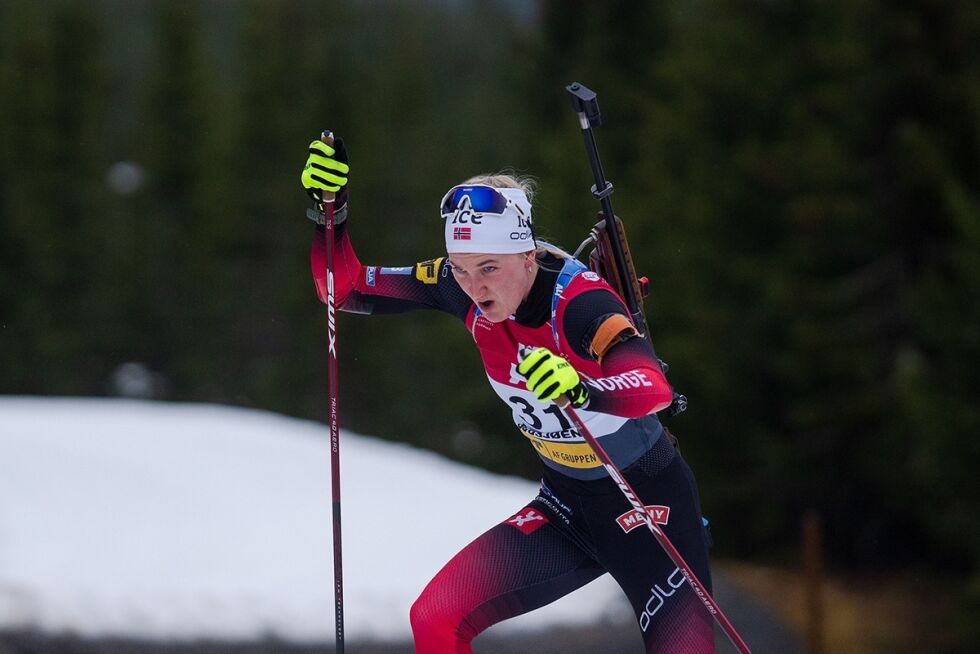 SUVEREN: Marte Olsbu Røiseland slo til på nytt.
 Foto: Christian Haukeli/Norges Skiskytterforbund