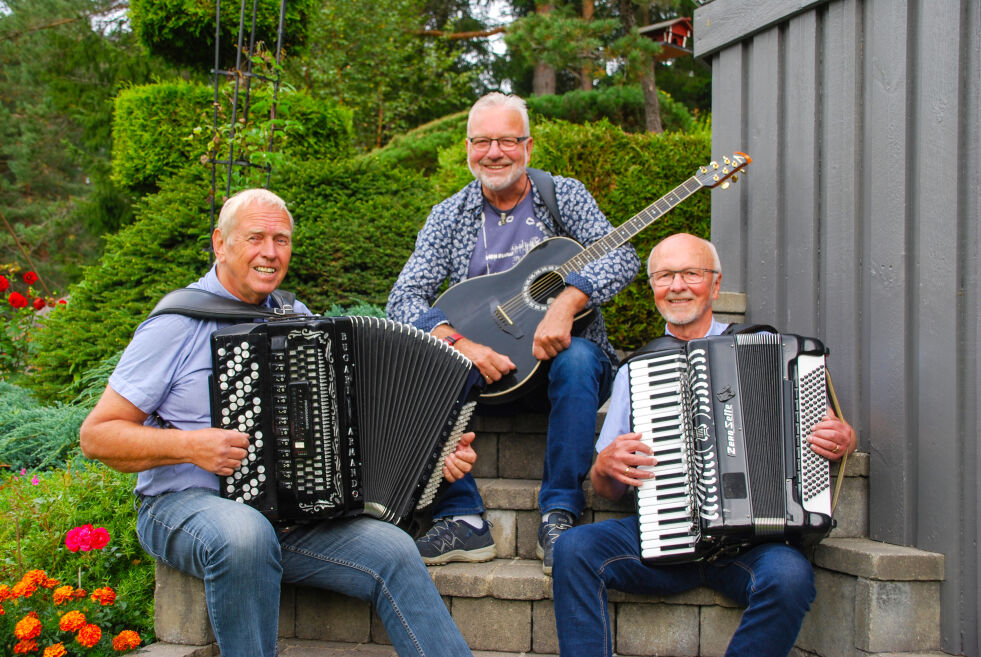 MUSIKK: Denne gjengen er blant flere som driver med musikk i Froland. Fra venstre; Øyvind Seljåsen, Sverre Risdal og Arnt Kåre Asbjørnsen.  														FOTO: ANNA JOHANNE SVEINUNGSEN
