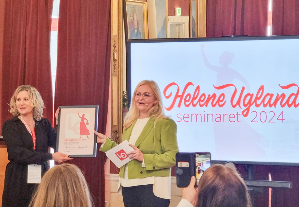 PRIS: Her blir Inger-Lene Håland den første til å motta Helene Ugland-prisen. FOTO: IVAR SALVESEN