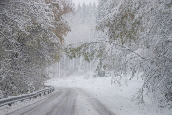 Snøkaos i Froland
