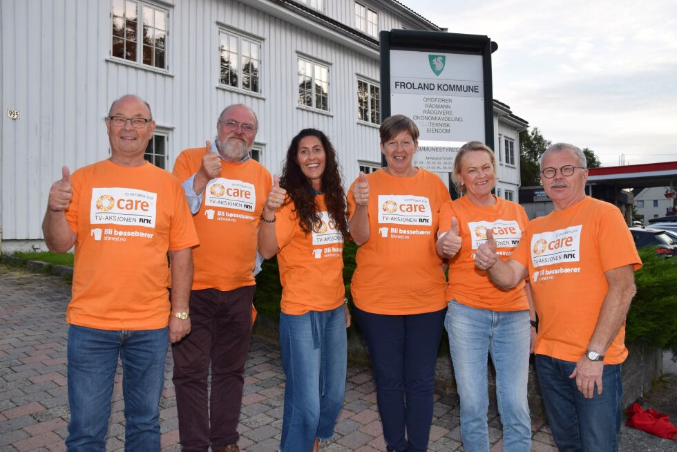 KLARE: Kommunens innsamlingskomite er klare for årets TV-aksjon og håper at folk i Froland tar godt i mot bøssebærerne.