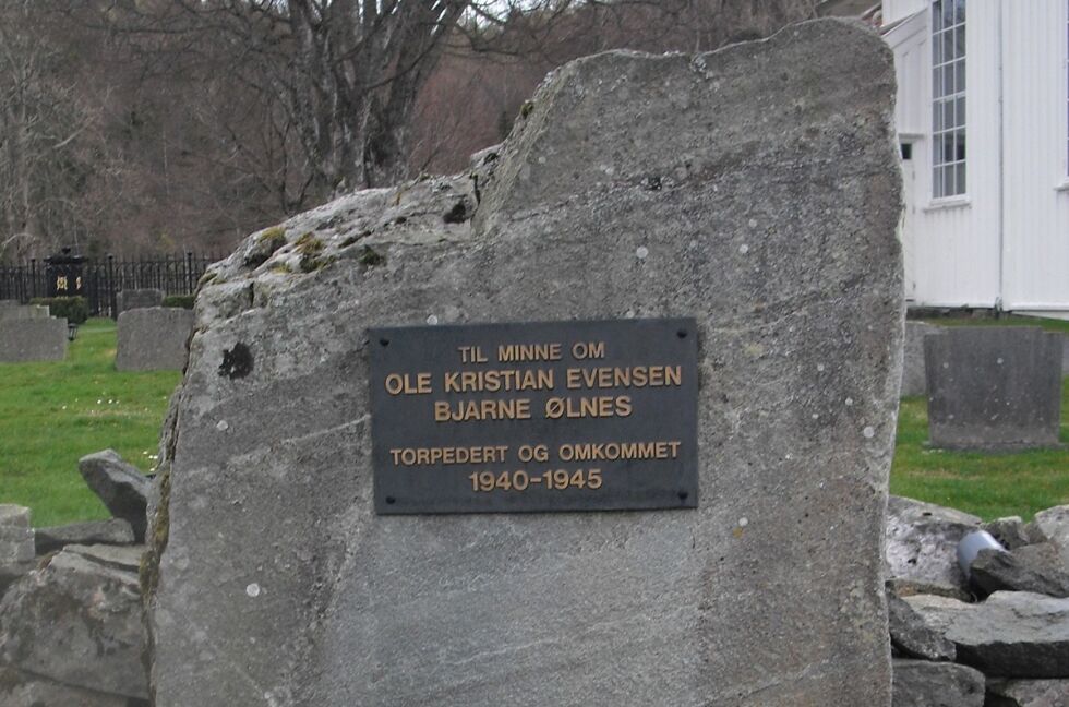 VIKTIG: Krigsminnesmerket over de to frolendingene som omkom på sjøen i krigsåra 1940 – 1945.