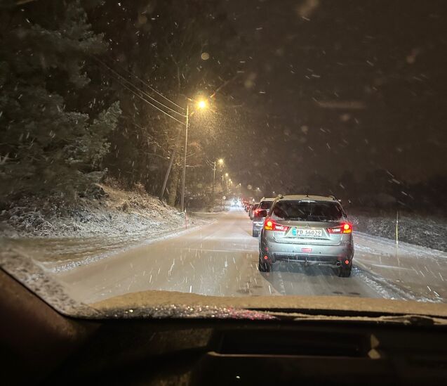 Lange køer på E-18