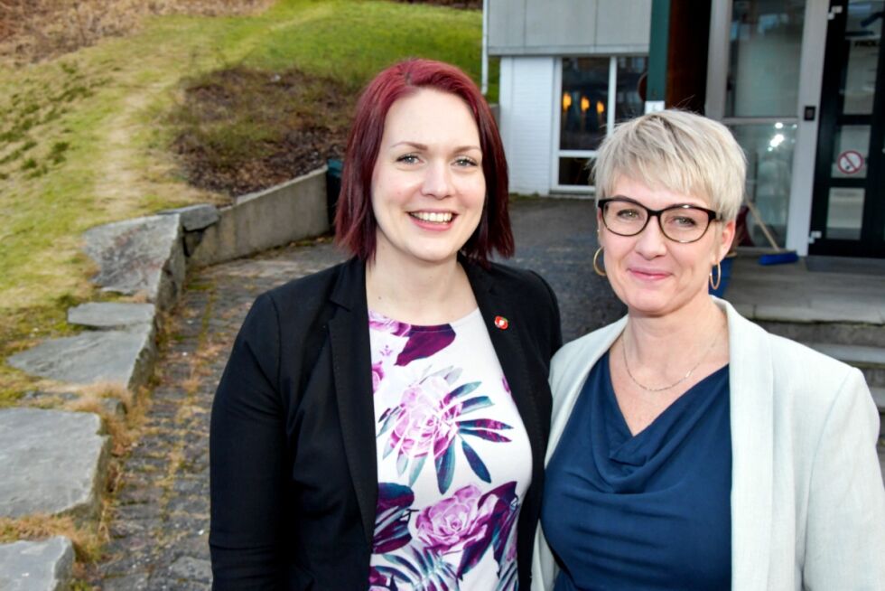 STØTTE: Nylig var stortingsrepresentant Åshild Bruun-Gundersen (FrP) i møte med partikollega Margrethe Risdal i Froland FrP.