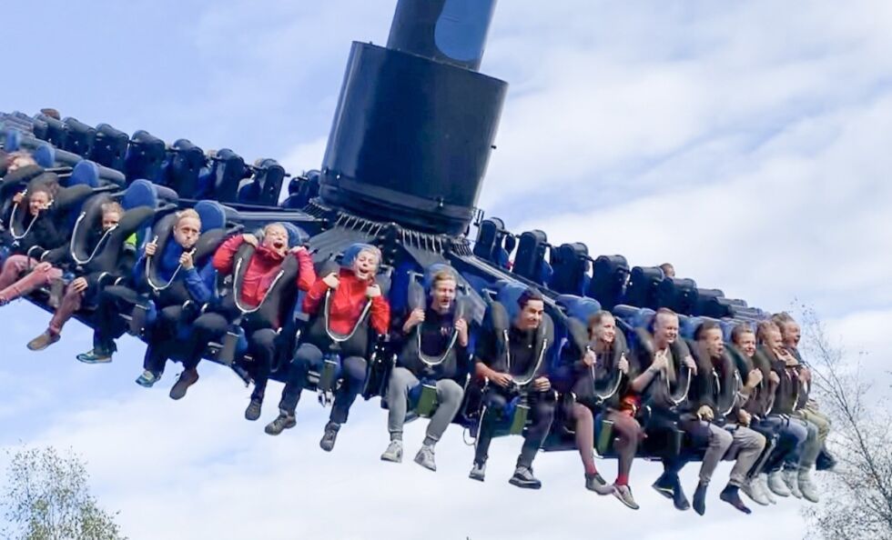 KARUSELL: Gøy og skummelt å ta Spinspider i Tusenfryd!					ALLE FOTO: OLGA ESPEGREN / PRIVAT