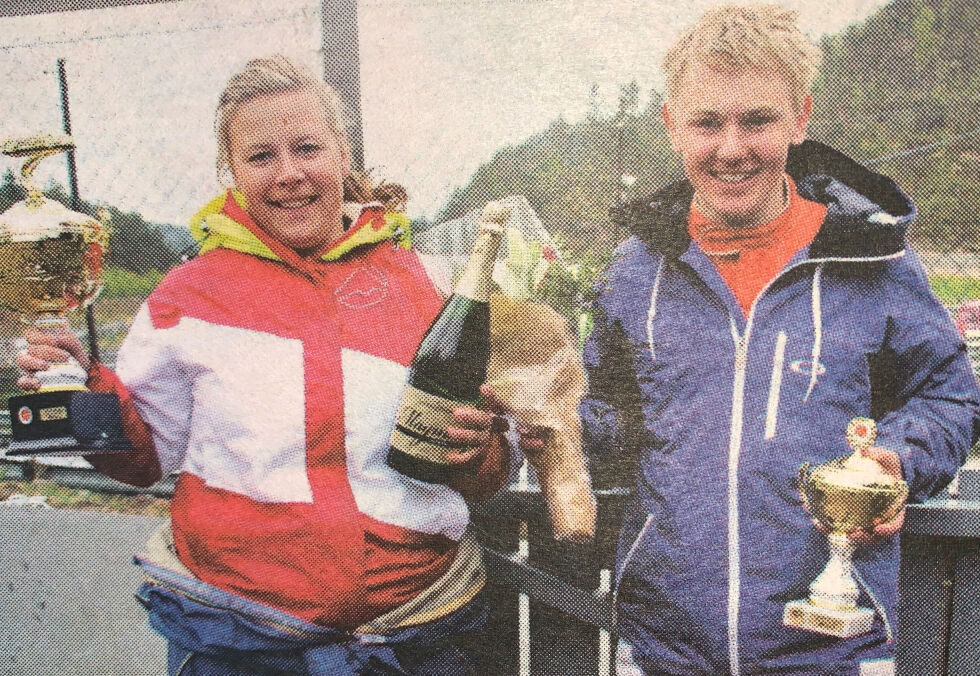 FROLANDSFØRERE: June–Marie Tronstad og Olav Breimyr Hansen, begge fra NAF          Froland, viste god kjøring under stevnet på Konsmo motorbane søndag.          ARKIVFOTO