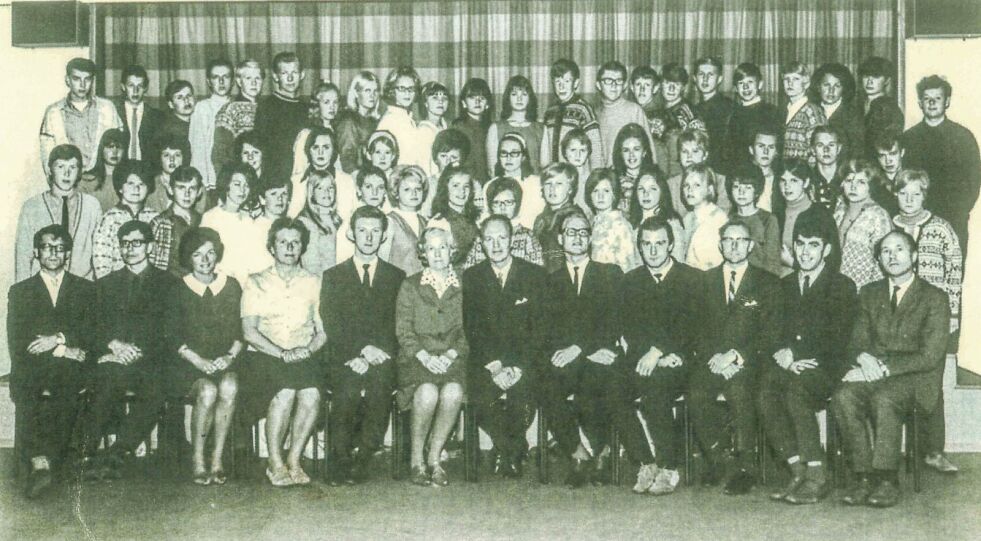 1970: Her er klassen avbildet for 50 år siden. FOTO: PRIVAT