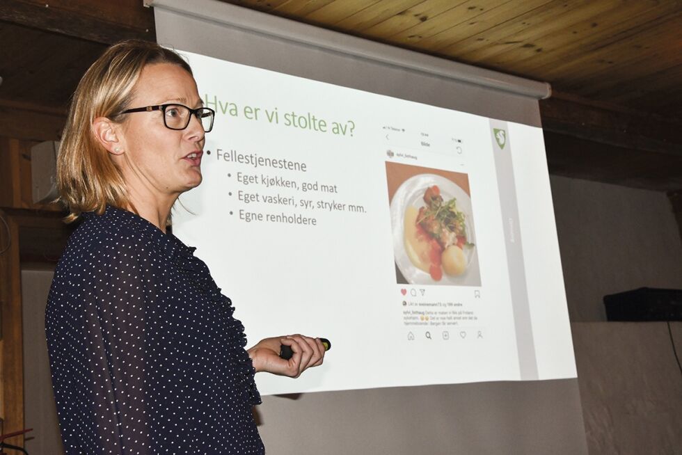 FLOTT: Virksomhetsleder Marianne Røed informerte om status for omsorgssektoren.