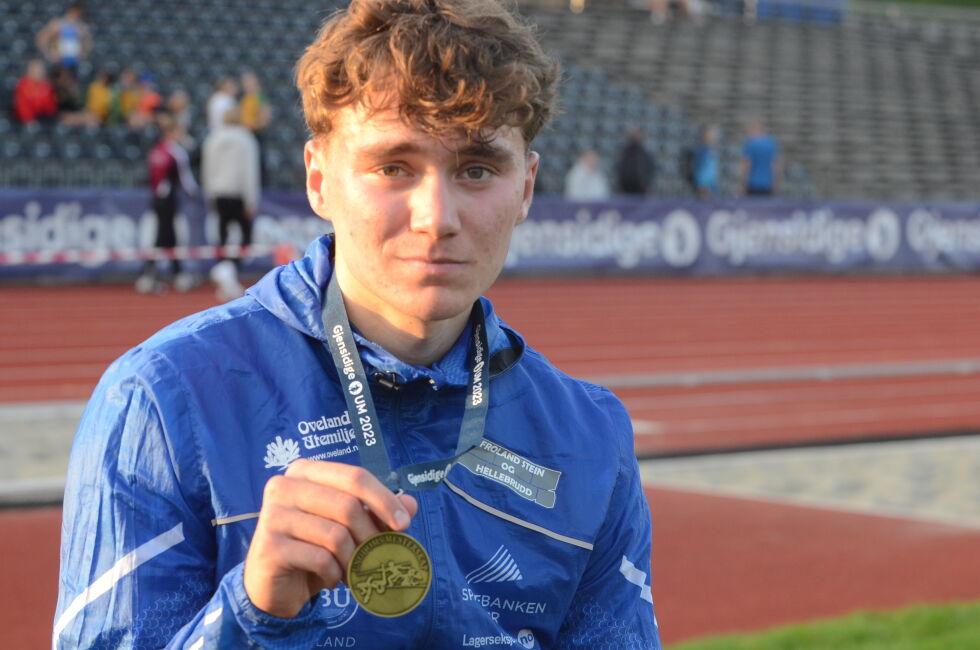 MEDALJE: Andreas Sollid tok sin første NM-medalje da han ble på 400 meter under UM. FOTO: RUNE HELLE / VESTPRESS