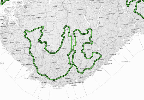 Aktuelt vindmølle-område