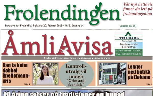 Fusjonssamtale mellom Frolendingen og Åmliavisa