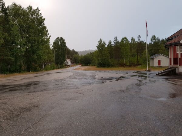 Utbedret asfaltskade i Mykland