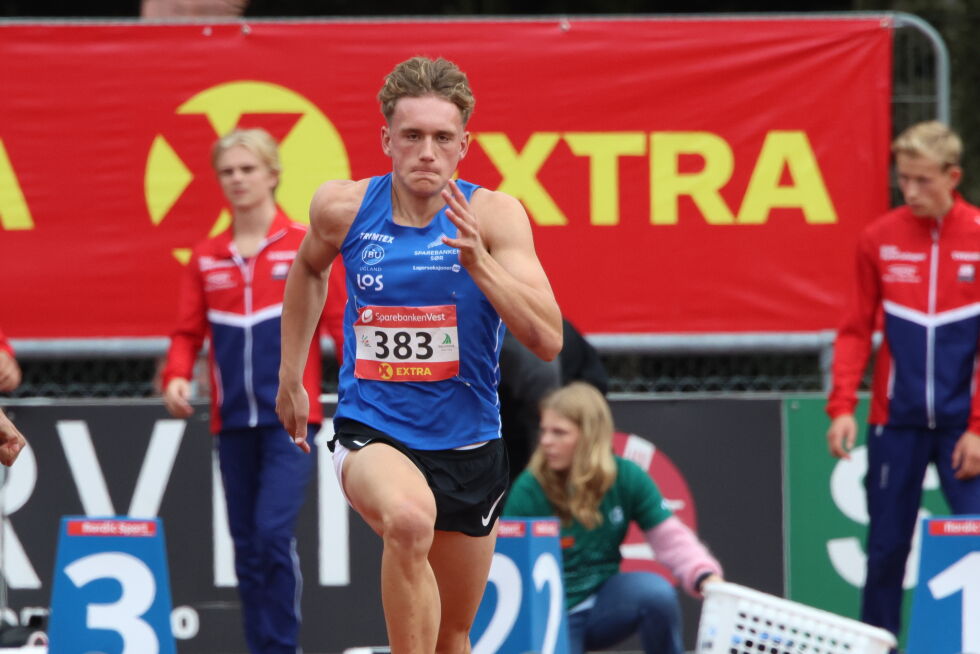 FINALER: Elias Sollid kom til to finaler under helgens U-20 NM. Froland-gutten som løper for Sørild fikk to sjetteplasser. FOTO: RUNE HELLE / VESTPRESS