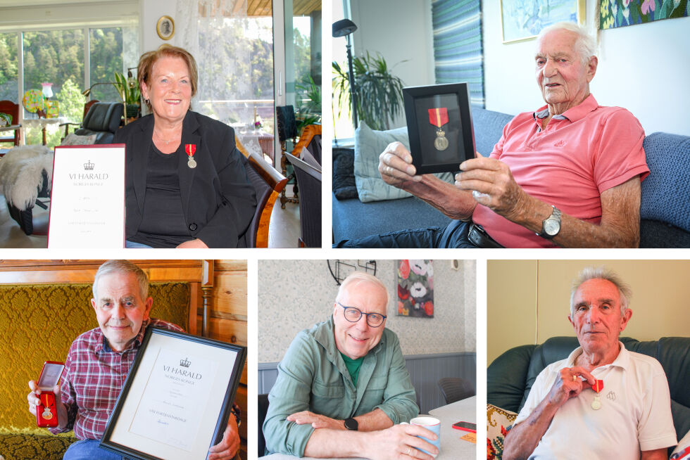 HEDERSBEMERKNING: Disse frolendingene har fått Kongens Fortjenstmedalje. FOTO: ANNA JOHANNE SVEINUNGSEN. FOTO ØVERST TIL HØYRE: OLAV SVALAND