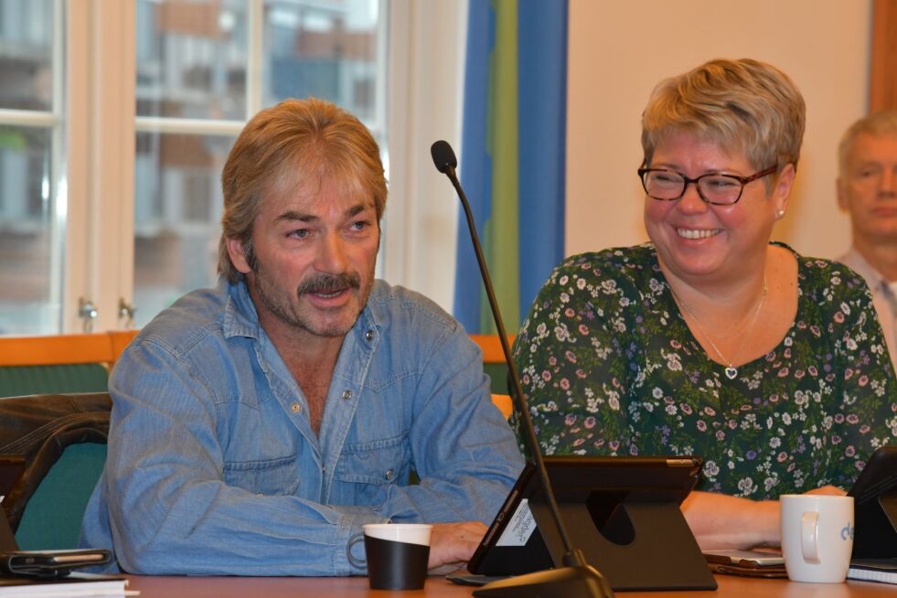 STØTTE: John Willy Kaldal (Sp) og Mari Mykland (Sp) var enige om det meste i kommunestyrets forrige møte.