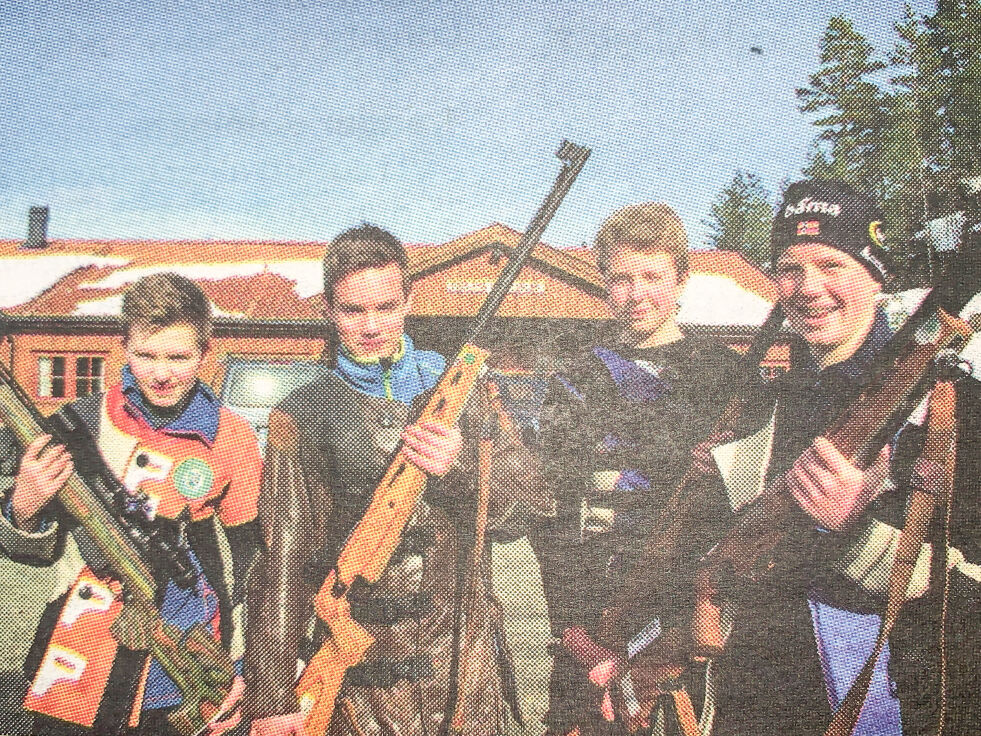 IVRIGE UNGE SKYTTERE: Fra venstre; Emil Hurv, Kristian Eivindstad, Jonas Gulbrandsen og Erik–Andreas Eriksen.  ARKIVFOTO