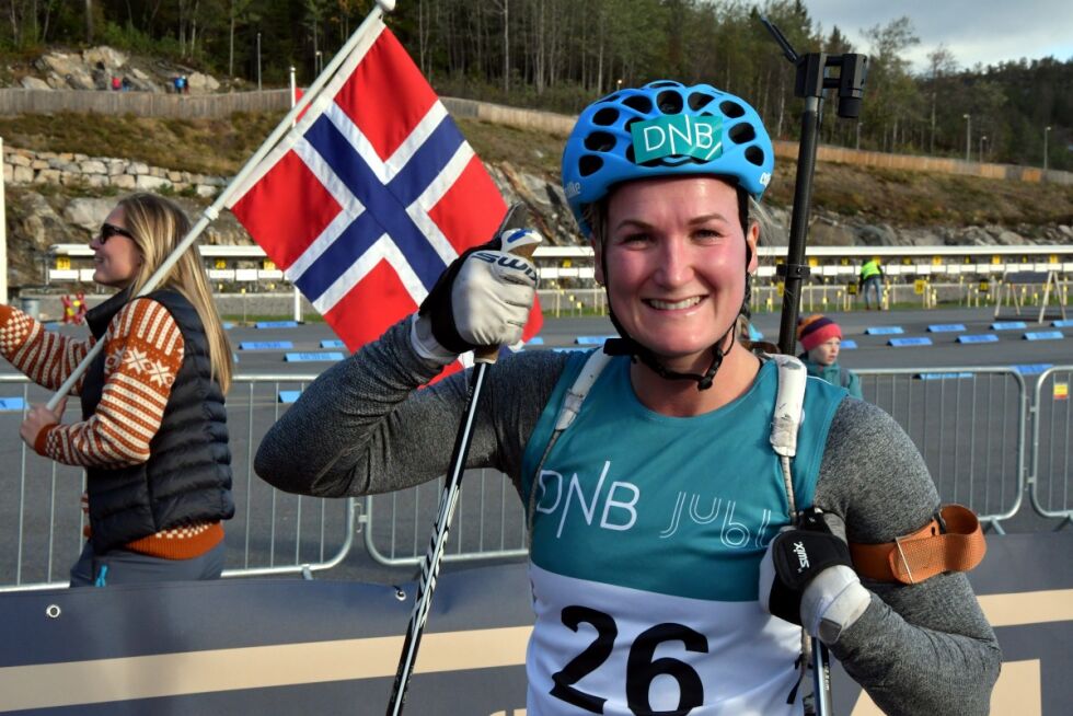 BEST: Marte Olsbu Røiseland forsvarte lørdag gullet i sprint-NM på rulleski på Gautefall.